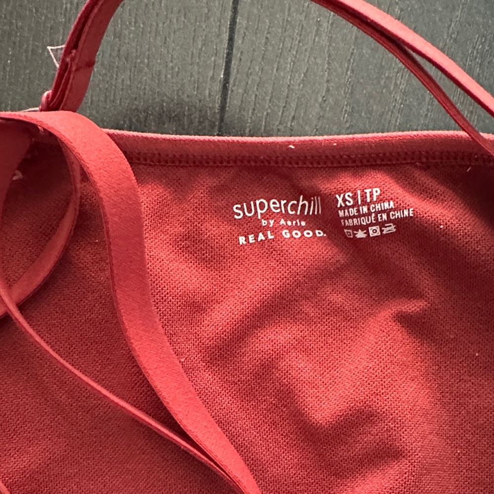Aerie super chill red cami - Picture 8 of 9